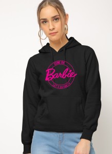 Come On Barbie let`s Go Party Printed Pullover Hoodie for Women